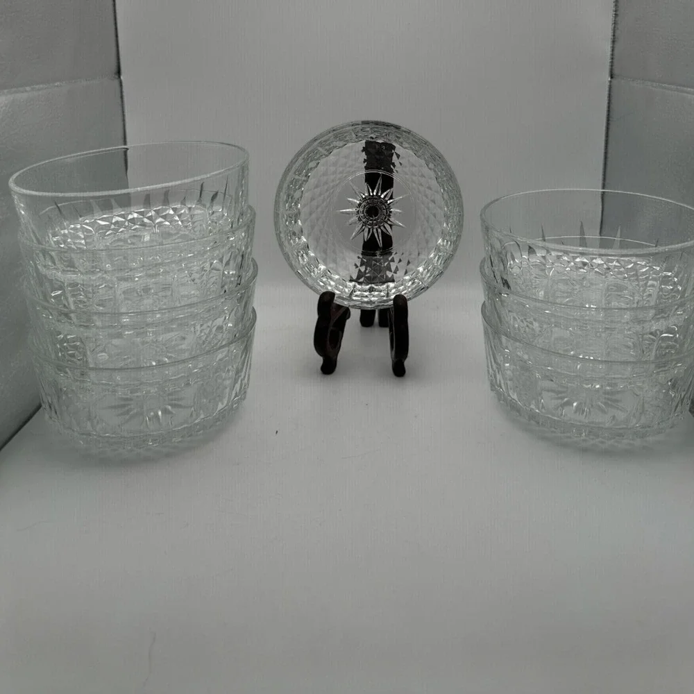 ARCOROC FRANCE Starburst Diamond Pattern Glass 4
